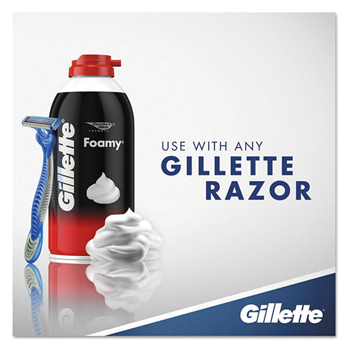 Gillette Foamy Shave Cream, Trial Size, 2 oz. Can, 48/Case
