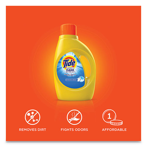 Tide Simply Clean and Fresh Laundry Detergent, Refreshing Breeze, 64 Loads, 92 oz Bottle