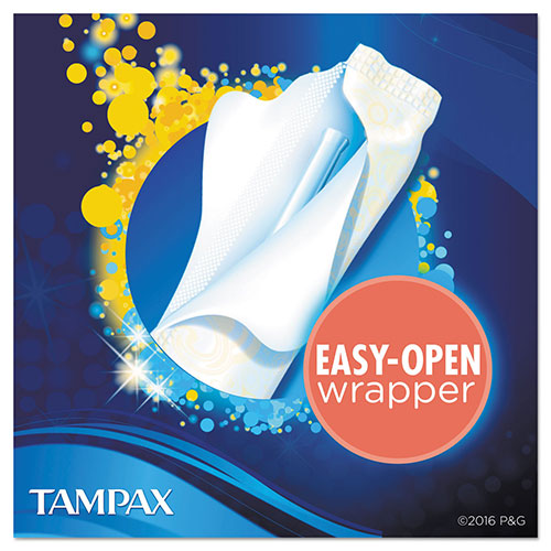 Tampax Pearl Regular Tampons, Unscented, Plastic, 36 Per Box