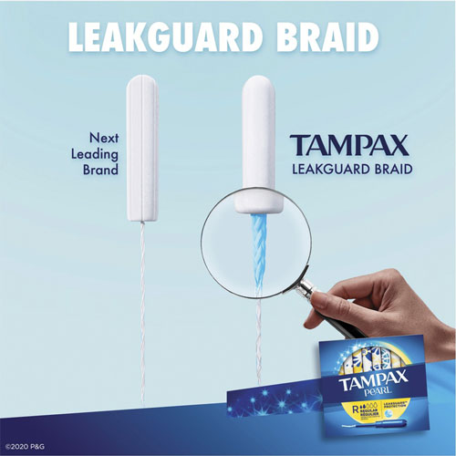 Tampax Pearl Regular Tampons, 36/Box, 12 Box/Carton