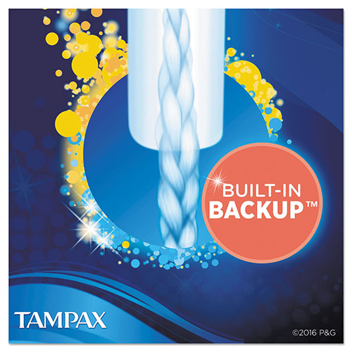Tampax Pearl Regular Tampons, Unscented, Plastic, 36 Per Box, 12/Case, 432 Total