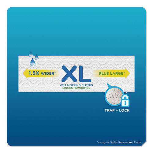 Swiffer Max/XL Wet Refill Cloths, 16 1/2 x 9, 12/Tub