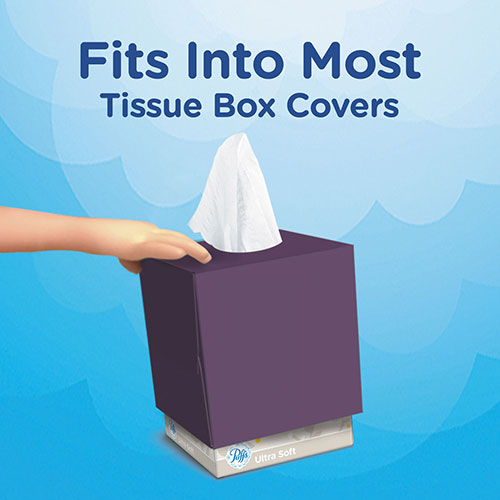 Puffs Facial Tissue, White, 24 Cubes, 64 Sheets Per Cube, 1536 Sheets Total