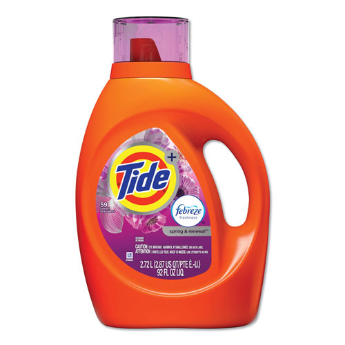 Tide Liquid Laundry Detergent With Febreze, Spring & Renewal Scent, 92 oz. Bottle (59 Loads)