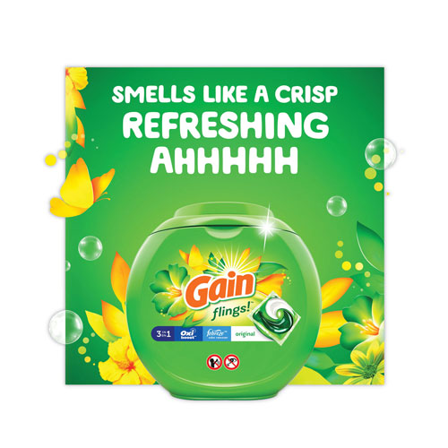 Gain Flings Detergent Pods, Orginal, 81 Pods/Tub