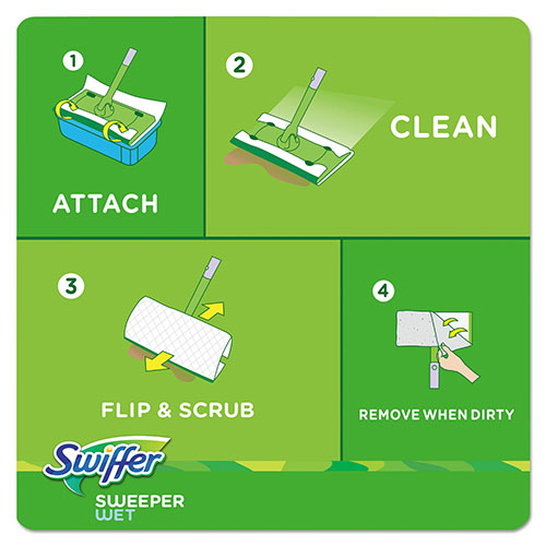 Swiffer Wet Mop Refill Cloths, Open Window, White, 8