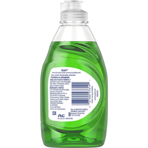 Gain Ultra Orig Scent Dish Liquid - 8 fl oz (0.3 quart) - Clean Scent - 12 / Carton - Green