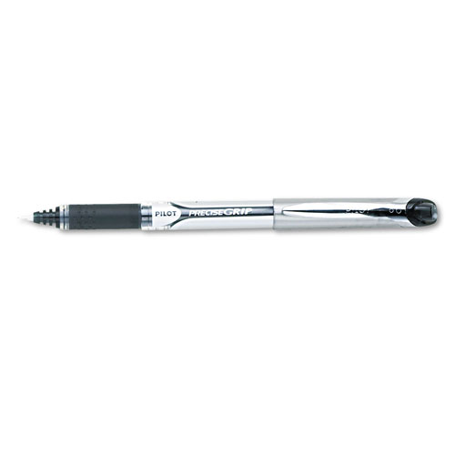 Pilot Precise Grip Stick Roller Ball Pen, Extra-Fine 0.5mm, Black Ink, Black Barrel