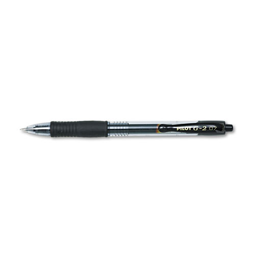 Pilot G2 Premium Retractable Gel Pen, 0.7mm, Black Ink, Smoke Barrel, Dozen