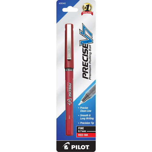 Pilot Rollerball Pen, Fine Point, Red Ink