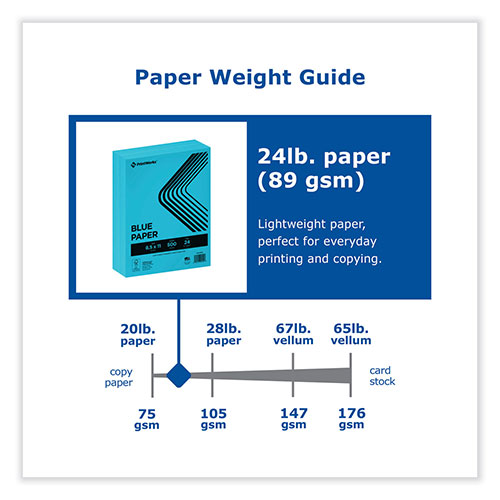 Printworks™ Professional Color Paper, 24 lb Text Weight, 8.5 x 11, Blue, 500/Ream
