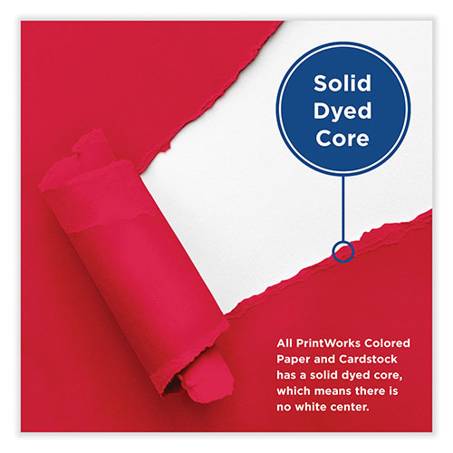Printworks™ Professional Color Paper, 24 lb Text Weight, 8.5 x 11, Red, 500/Ream