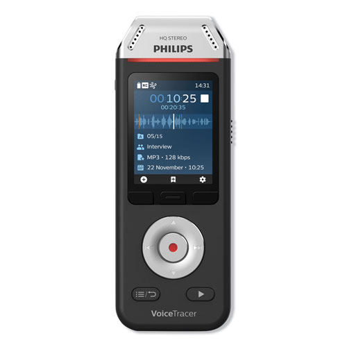 Philips Voice Tracer DVT2810 Digital Recorder, 8 GB, Black