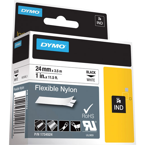 Dymo Rhino Flexible Nylon Industrial Label Tape, 1