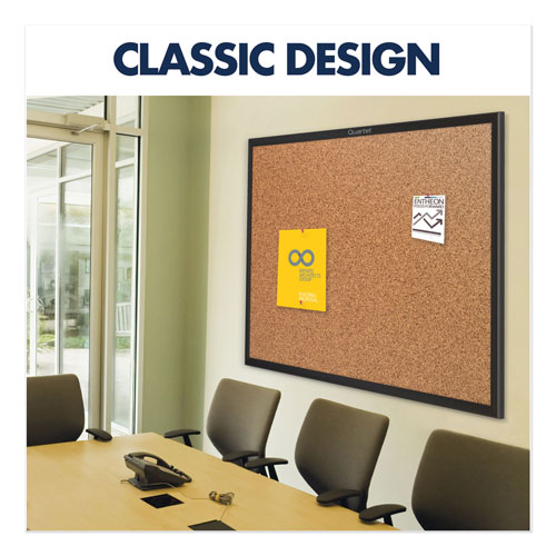Quartet® Classic Series Cork Bulletin Board, 72x48, Black Aluminum Frame