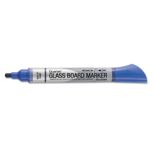 Quartet® Premium Glass Board Dry Erase Marker, Broad Bullet Tip, Assorted Colors, 4/Pack