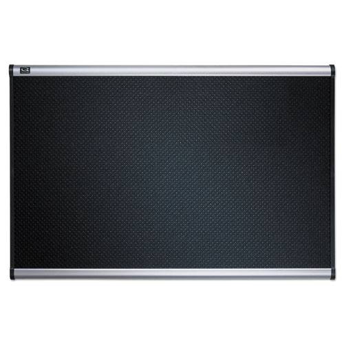 Quartet® Prestige Embossed Foam Bulletin Board, 36 x 24, Black, Aluminum Frame
