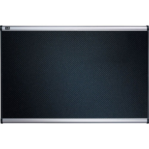 Quartet® Prestige Embossed Foam Bulletin Board, 72 x 48, Black, Aluminum Frame