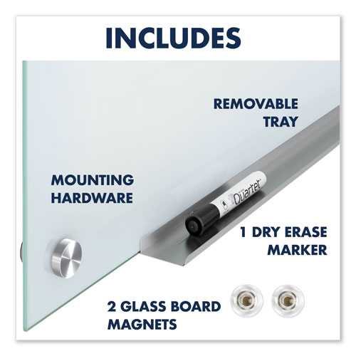 Quartet® Infinity Magnetic Glass Marker Board, 24 x18, White