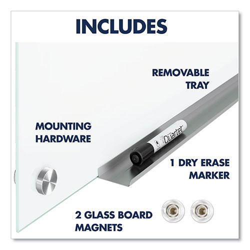 Quartet® Brilliance Glass Dry-Erase Boards, 96 x 48, White Surface