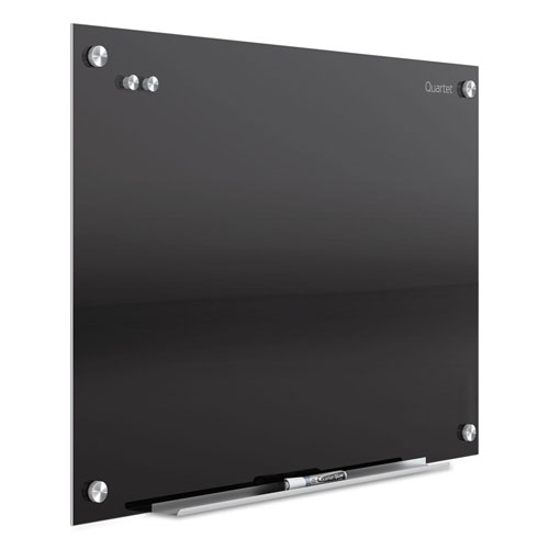 Quartet® Infinity Black Glass Magnetic Marker Board, 72 x 48