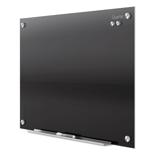 Quartet® Infinity Black Glass Magnetic Marker Board, 72 x 48