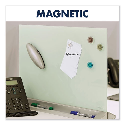 Acco Desktop Magnetic Glass Dry-Erase Panel, 23
