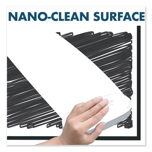 Quartet® Fusion Nano-Clean Magnetic Whiteboard, 48 x 36, Black Frame