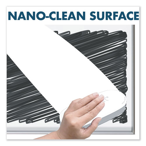 Quartet® Fusion Nano-Clean Magnetic Whiteboard, 48 x 36, Silver Frame
