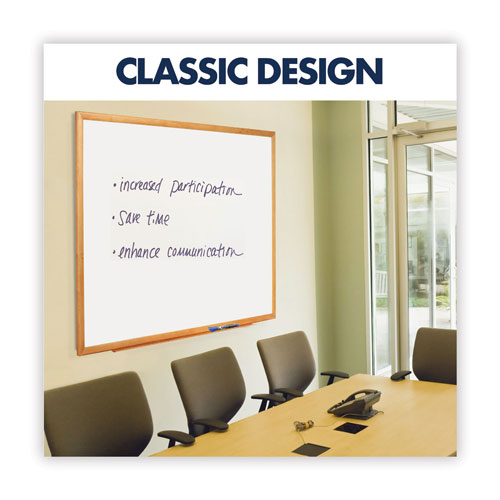 Quartet® Classic Series Total Erase Dry Erase Board, 36 x 24, Oak Finish Frame