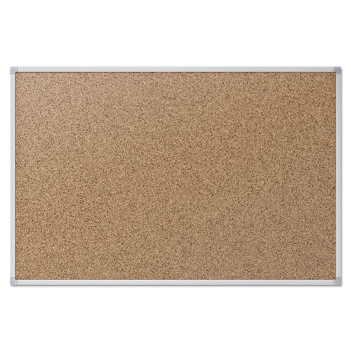 Quartet® Cork Bulletin Board, 24 x 18, Silver Aluminum Frame