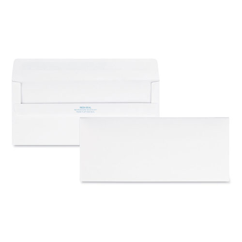 Quality Park Redi-Seal Envelope, #10, Commercial Flap, Redi-Seal Closure, 4.13 x 9.5, White, 500/Box