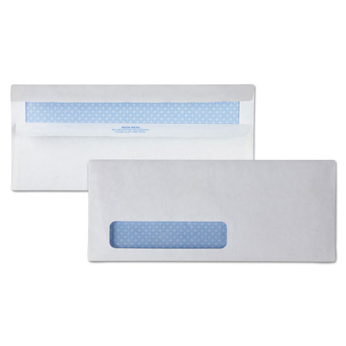 Quality Park Redi-Seal Envelope, #10, Commercial Flap, Redi-Seal Closure, 4.13 x 9.5, White, 500/Box