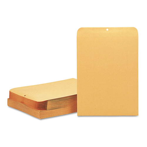 Quality Park Clasp Envelope, #15 1/2, Cheese Blade Flap, Clasp/Gummed Closure, 12 x 15.5, Brown Kraft, 100/Box
