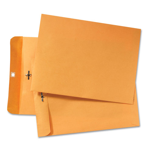 Quality Park Park Ridge Kraft Clasp Envelope, #90, Cheese Blade Flap, Clasp/Gummed Closure, 9 x 12, Brown Kraft, 100/Box