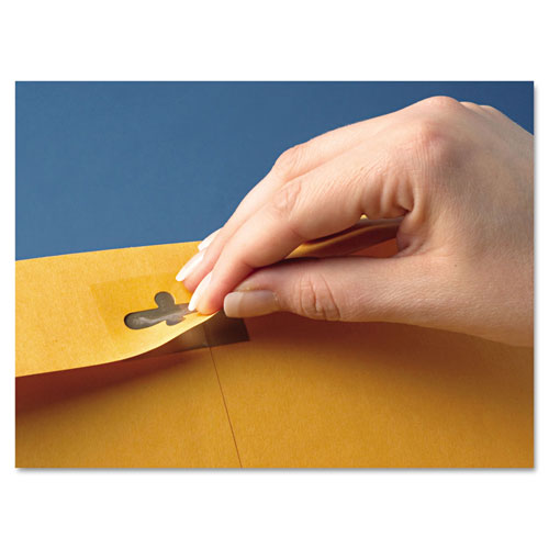 Quality Park Postage Saving ClearClasp Kraft Envelope, #90, Cheese Blade Flap, ClearClasp Closure, 9 x 12, Brown Kraft, 100/Box