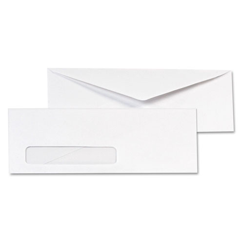 Quality Park Window Envelope, #10, Commercial Flap, Gummed Closure, 4.13 x 9.5, White, 500/Box