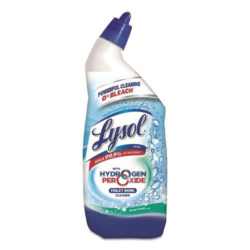 Lysol Toilet Bowl Cleaner with Hydrogen Peroxide, Cool Spring Breeze, 24 oz, 9/Carton