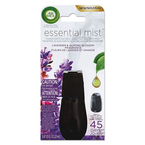 Air Wick Essential Mist Refill, Lavender and Almond Blossom, 0.67 oz, 6/Carton