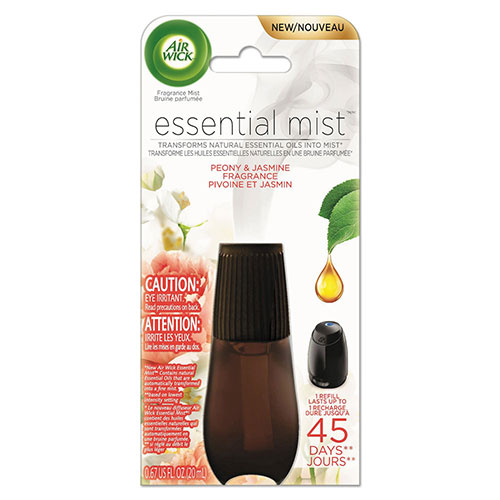 Air Wick Essential Mist Refill, Peony and Jasmine, 0.67 oz, 6/Carton