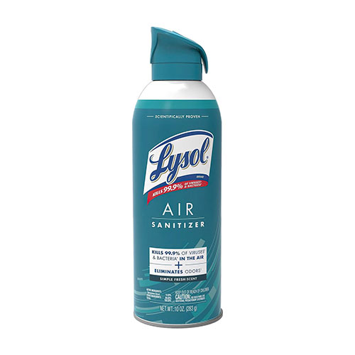 Lysol Air Sanitizer Spray, Simple Fresh, 10 oz Aerosol Spray, 6/Carton