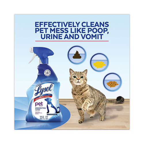 Lysol Pet Solutions Disinfecting Cleaner, Citrus Blossom, 32 oz Trigger Bottle, 9/Carton