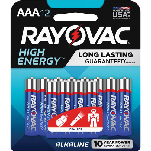 Rayovac Alkaline AAA Carded Batteries, 144/CT