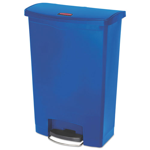 Rubbermaid Slim Jim Resin Step-On Container, Front Step Style, 24 gal, Blue