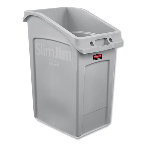 Rubbermaid Slim Jim Under-Counter Container, 23 gal, Polyethylene, Gray