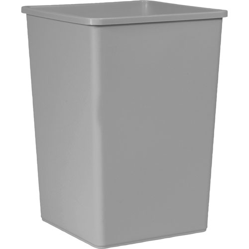 Rubbermaid Untouchable 35-gallon Container, 35 gal Capacity, Square, Crack Resistant, Durable, Linear Low-Density Polyethylene (LLDPE), Gray, 4/Carton