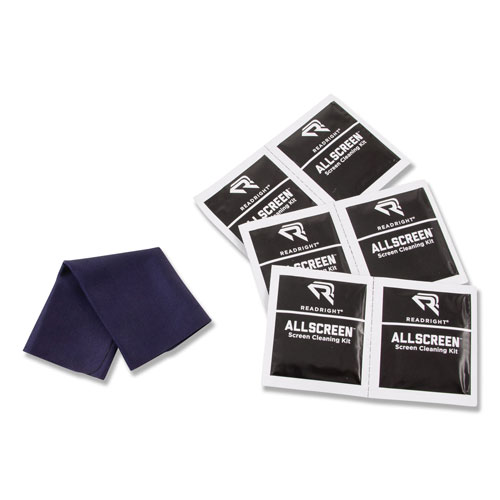 Read Right/Advantus AllScreen Screen Cleaning Kit, 50 Wipes, 1 Microfiber Cloth