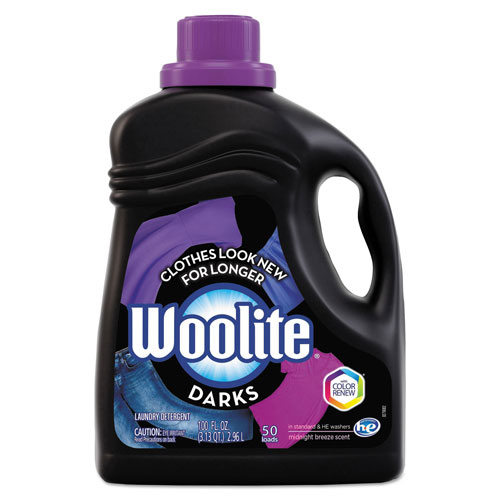 Woolite Extra Dark Care Laundry Detergent, 100 oz Bottle, 4/Carton