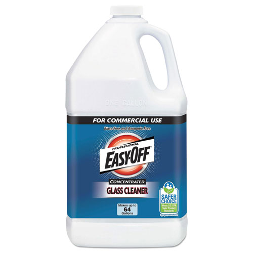 Easy Off Glass Cleaner Concentrate, 1 gal Bottle, 2/Carton