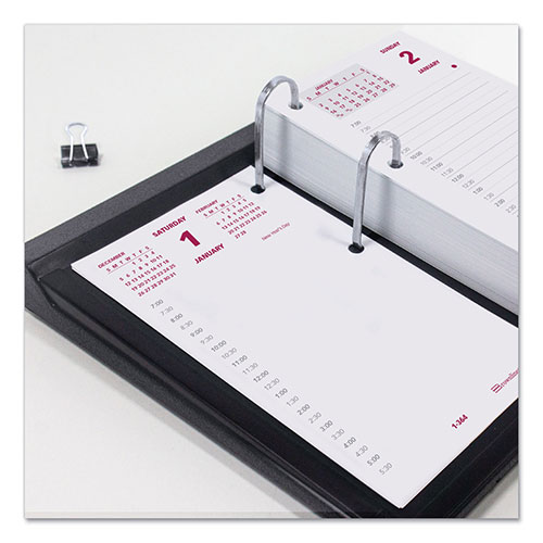 Brownline Daily Calendar Pad Refill, 6 x 3.5, White/Burgundy/Gray Sheets, 12-Month (Jan to Dec): 2024